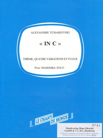 In C - Thema, 4 Variationen und Fuge&nbsp;&nbsp;für Marimba&nbsp;&nbsp;