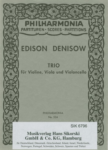 Trio für Streichtrio&nbsp;&nbsp;Studienpartitur&nbsp;&nbsp;