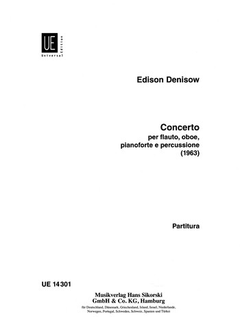 Concerto für Flöte, Oboe, Klavier und  Schlagzeug  Studienpartitur