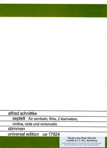 Septett für Cembalo, Flöte, 2 Klarinetten,&nbsp;&nbsp;Streichtrio&nbsp;&nbsp;Stimmen