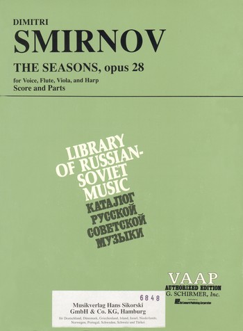 The Seasons für Stimme, Flöte, Viola und&nbsp;&nbsp;Harfe&nbsp;&nbsp;Partitur und Stimmen
