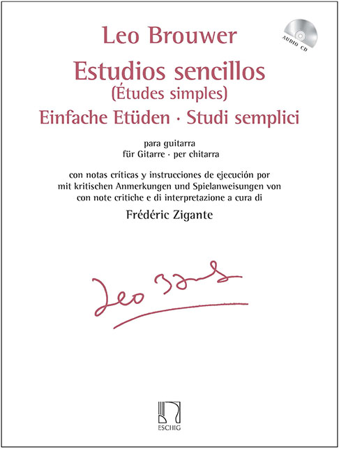 Études simples (+CD)  für Gitarre (mit kritischen Anmerkungen und Spielanweisungen)  (sp/dt/it)