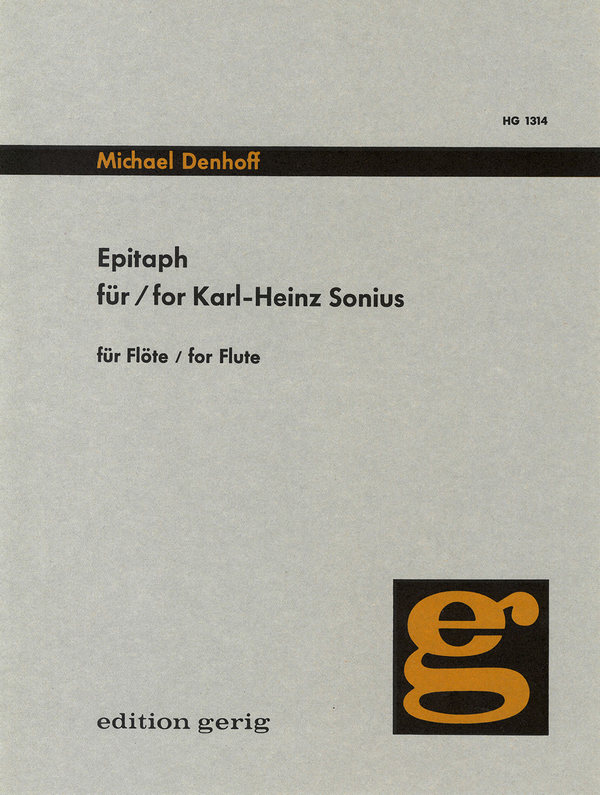 Epitaph für Karl-Heinz Sonius  für Flöte  