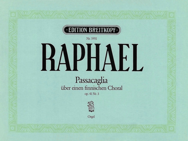 Passacaglia über einen finnischen Choral op.41,3  für Orgel  