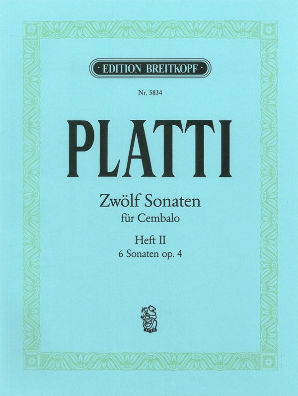 12 Sonaten Band 2 (Nr.7-12)  für Cembalo (Klavier)  
