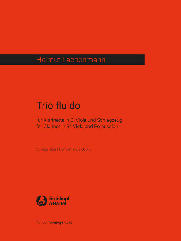 EB9414  Trio fluido  für Klarinette, Viola und Schlagzeug  Spielpartitur