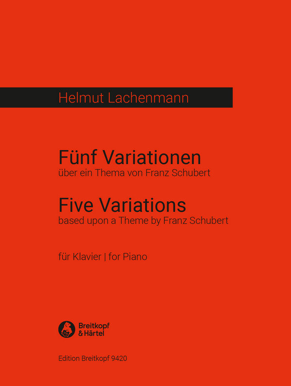5 Variationen über ein Thema von Franz Schubert  für Klavier  