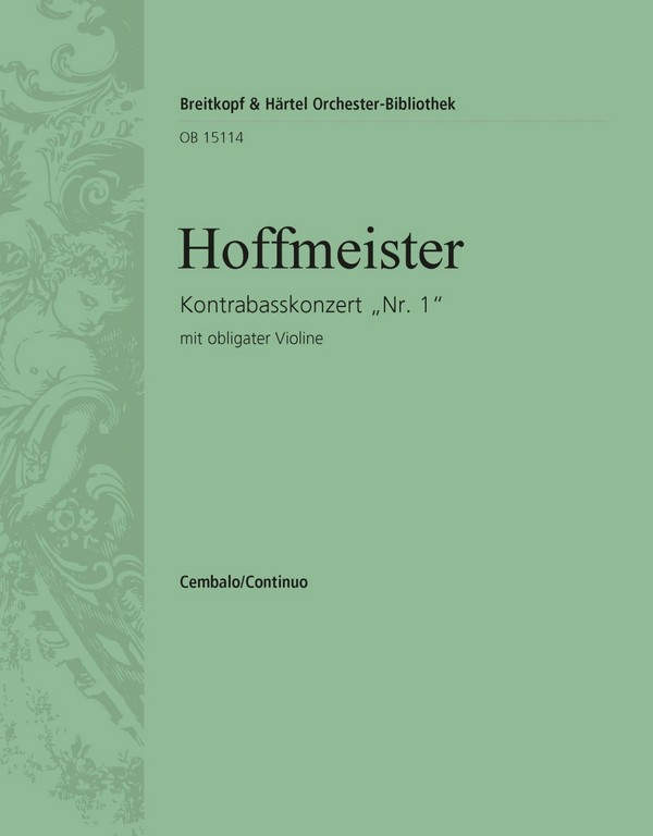 Konzert D-Dur Nr.1&nbsp;&nbsp;für Kontrabass und Orchester (mit obligater Violine)&nbsp;&nbsp;Cembalo