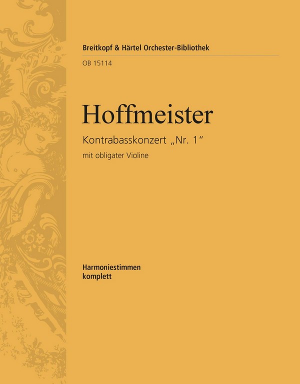Konzert D-Dur Nr.1&nbsp;&nbsp;für Kontrabass und Orchester (mit obligater Violine)&nbsp;&nbsp;Harmonie