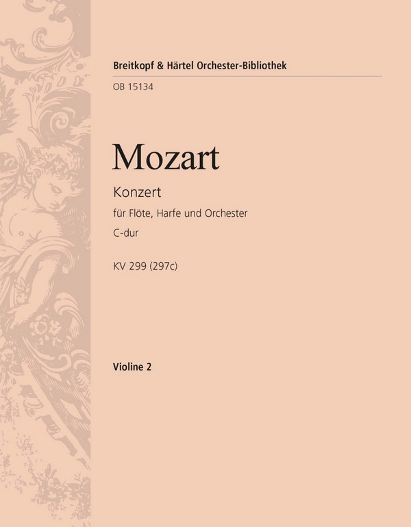 Konzert C-Dur KV299 (KV297c)&nbsp;&nbsp;für Flöte, Harfe und Orchester&nbsp;&nbsp;Violine 2
