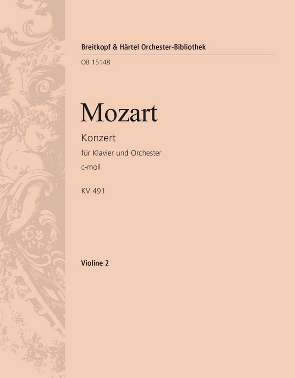 Konzert c-Moll Nr.24 KV491&nbsp;&nbsp;für Klavier und Orchester&nbsp;&nbsp;Violine 2