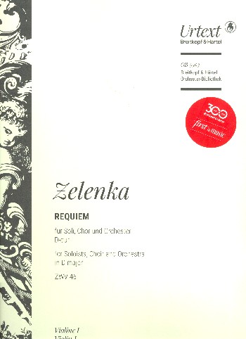 Requiem D-Dur ZWV46&nbsp;&nbsp;für Soli, gem Chor und Orchester&nbsp;&nbsp;Violine 1