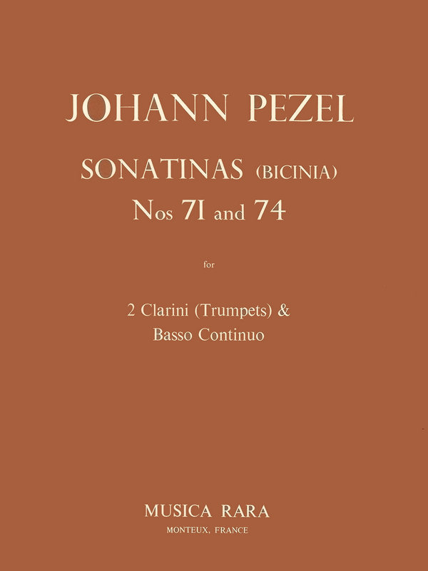 Sonatinen Nr.71 und 74  für 2 Trompeten und Bc  
