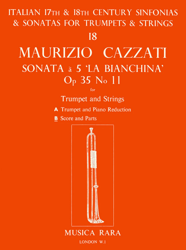 Sonata in C op.35/11 'Bianch.'  für Trompete und Streicher  Partitur und Stimmen
