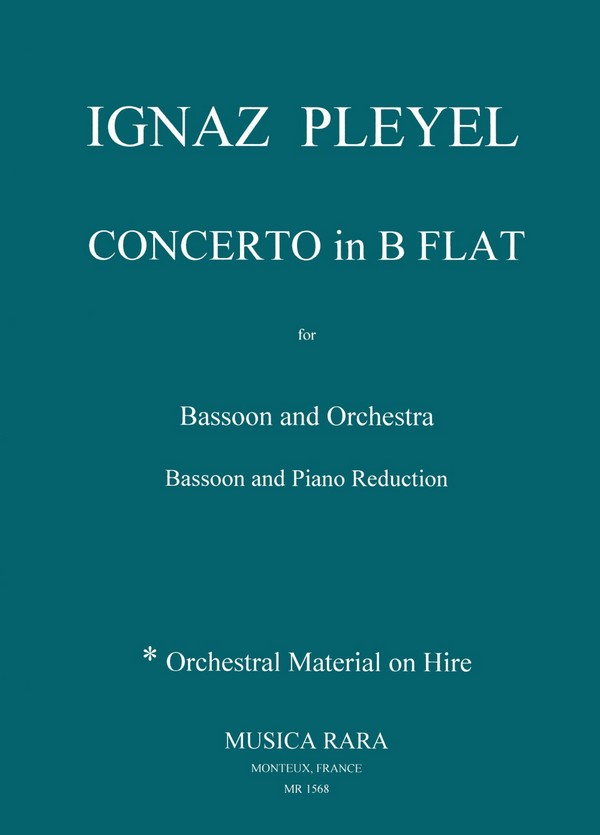 Concerto in B Flat  for Bassoon and Orchestra  for bassoon and piano