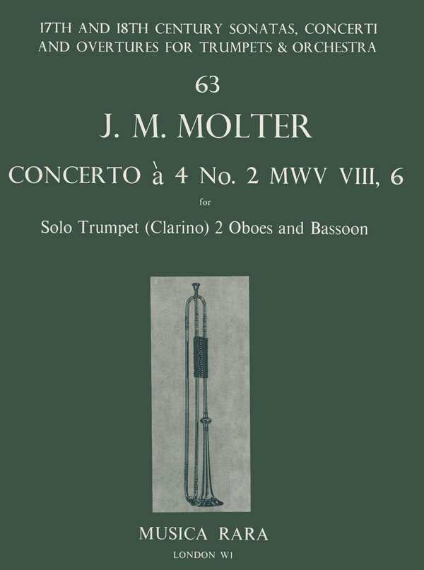 Concerto a 4 Nr. 2 MWV VIII/6  für Trompete, 2 Oboe und Fagott  Partitur und Stimmen