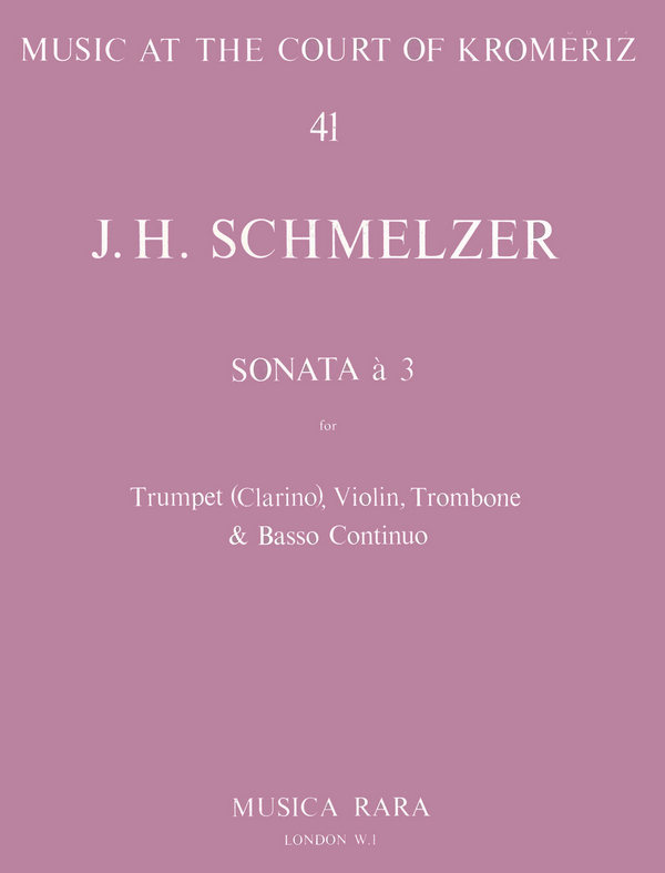Sonata a 3  for trumpet (clarino), violin, trombone and bc  score and parts