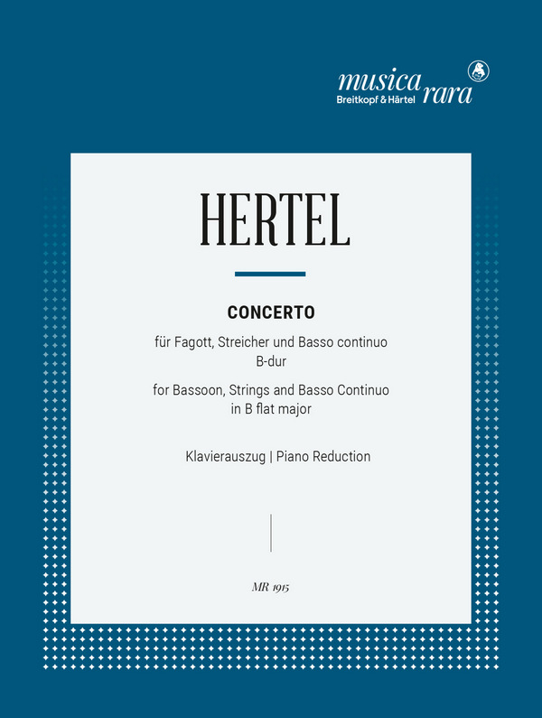 Concerto in B-dur  für Fagott, Streicher und Basso continuo  Klavierauszug