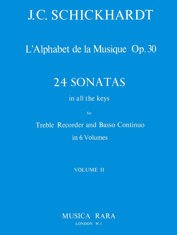 L'Alphabet: Sonaten op.30/5-8  für Altblockflöte und Bc  