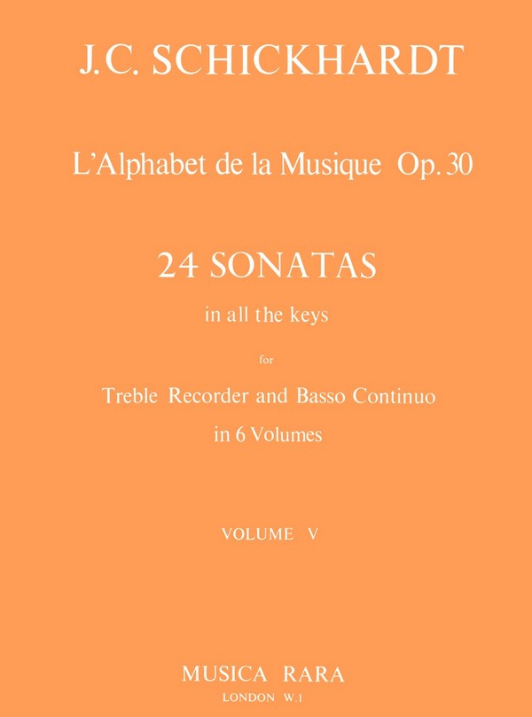 L'Alphabet de la musique op.30 Band 5 (Nr.17-20)  für Altblockflöte und Bc  Partitur und Stimmen