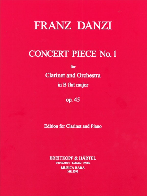Concert Piece B flat Major no.1 op.45  for clarinet and orchestra  for clarinet and piano