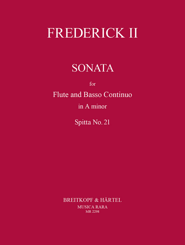 Sonate a-Moll Spitta21  für Flöte und Bc  Partitur und Stimmen (Bc ausgesetzt)