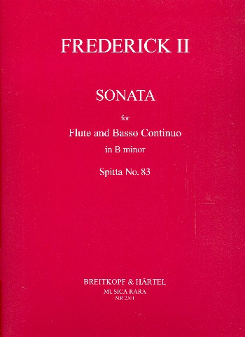 Sonate b-Moll Spitta83  für Flöte und Bc  Partitur und Stimmen (Bc ausgesetzt)