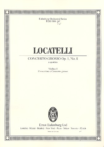 Concerto grosso f-Moll op.1,8&nbsp;&nbsp;für 2 Violinen, Viola, Violoncello und Streichorchester&nbsp;&nbsp;Violine 1