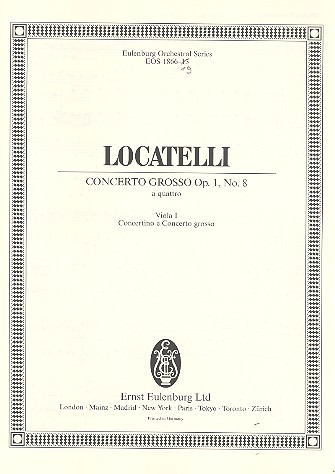 Concerto grosso f-Moll op.1,8&nbsp;&nbsp;für 2 Violinen, Viola, Violoncello und Streichorchester&nbsp;&nbsp;Viola 1
