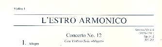 Konzert E-Dur L'Estro Armonico op.3,12 RV265&nbsp;&nbsp;für Violine, Streicher und Bc&nbsp;&nbsp;Violine 1