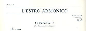 Konzert E-Dur L'Estro Armonico op.3,12 RV265&nbsp;&nbsp;für Violine, Streicher und Bc&nbsp;&nbsp;Violine 4