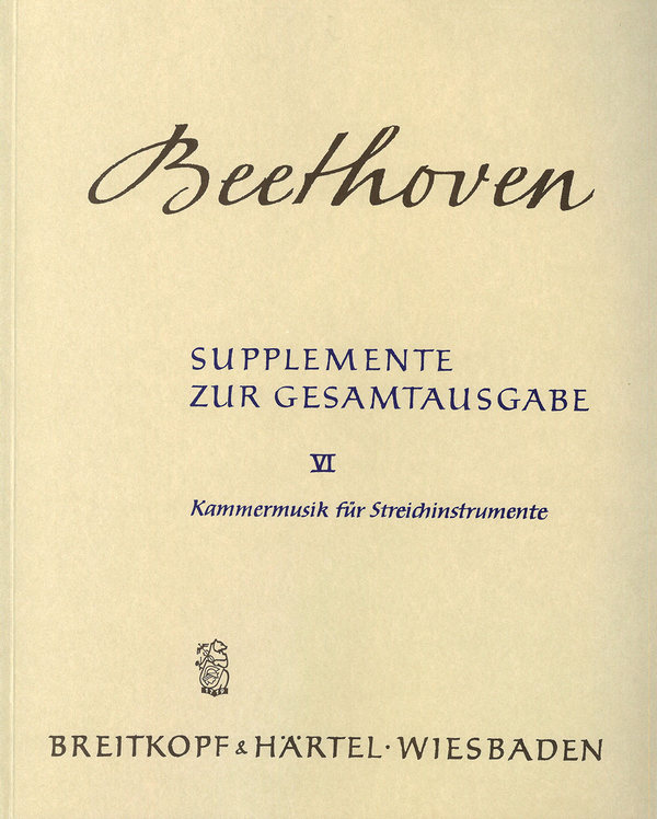 Supplemente zur GA 6&nbsp;&nbsp;&nbsp;&nbsp;Gesamtausgabe