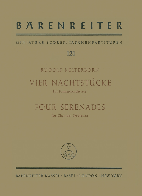 TP121  R.Kelterborn, Vier Nachtstücke (1963)&nbsp;&nbsp;für Kammerorchester &nbsp;&nbsp;Studienpartitur