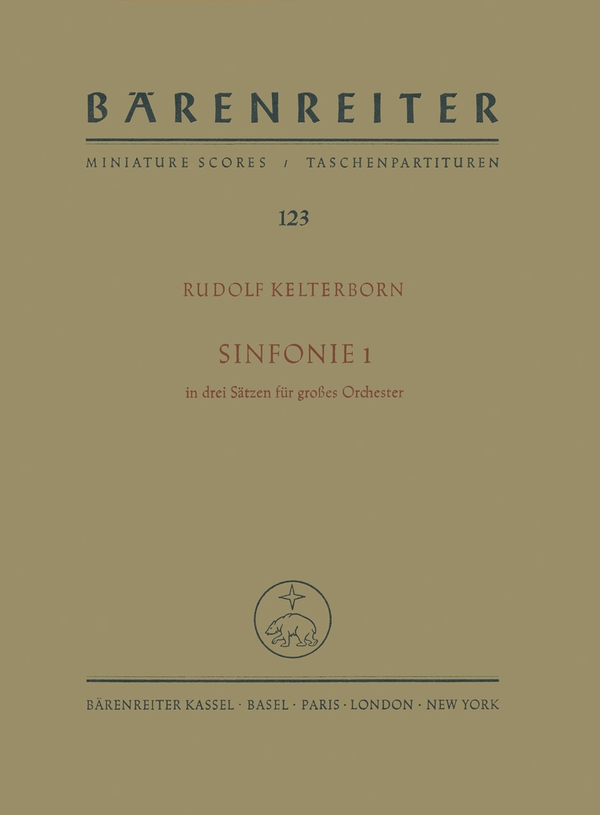 Sinfonie Nr.1 in drei Sätzen  für grosses Orchester  Studienpartitur