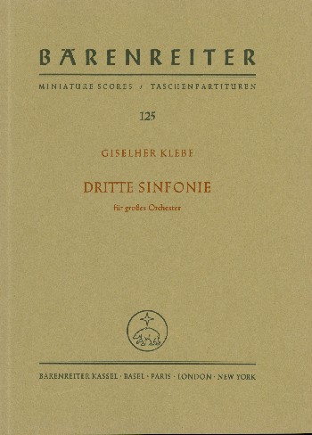Sinfonie Nr.3  für Ochester  Studienpartitur