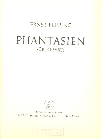 Fantasien  für Klavier  Archivkopie