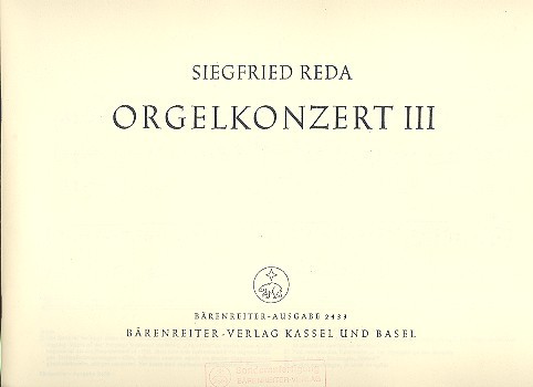 Konzert Nr.3  für Orgel  Archivkopie