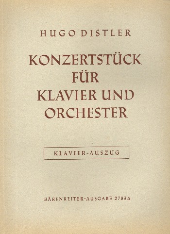 Konzertstück für Klavier und Orchester  für 2 Klaviere  Partitur