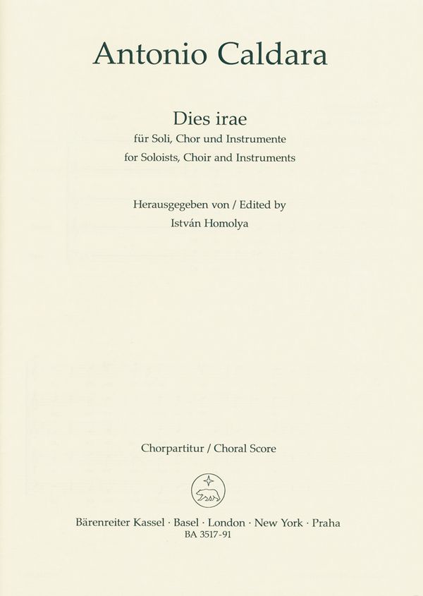Dies irae&nbsp;&nbsp;Sequenz-Komposition für Solostimmen, Chor und Orchester&nbsp;&nbsp;Chorpartitur GemCh: SSATB