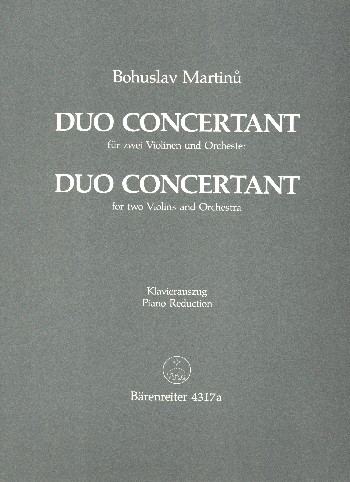 Duo concertant  für 2 Violinen und Orchester  Klavierauszug mit Solostimmen