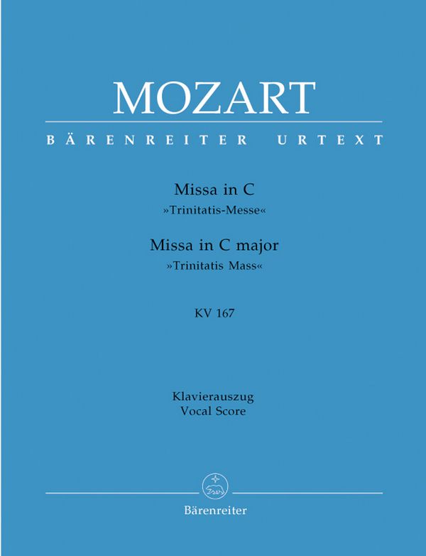 Messe C-Dur KV167&nbsp;&nbsp;für Soli, gem Chor und Orchester&nbsp;&nbsp;Klavierauszug