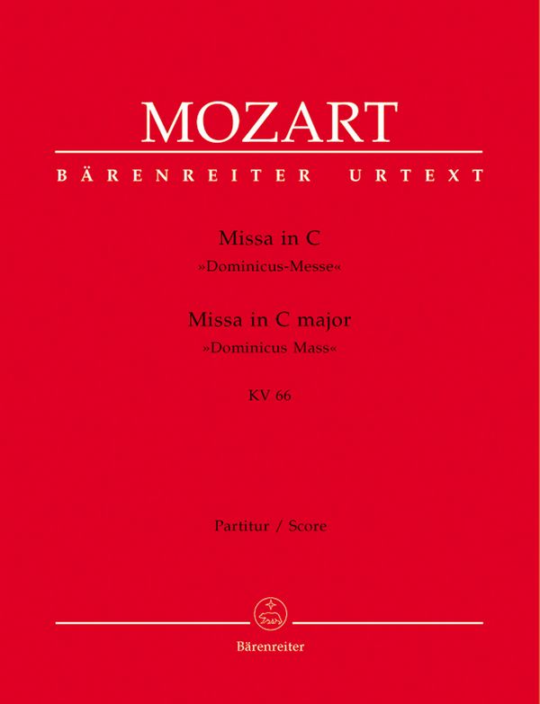 Missa&nbsp;&nbsp;: KV 66&nbsp;&nbsp;Partitur, Urtextausgabe Soli/GemCh/Orch