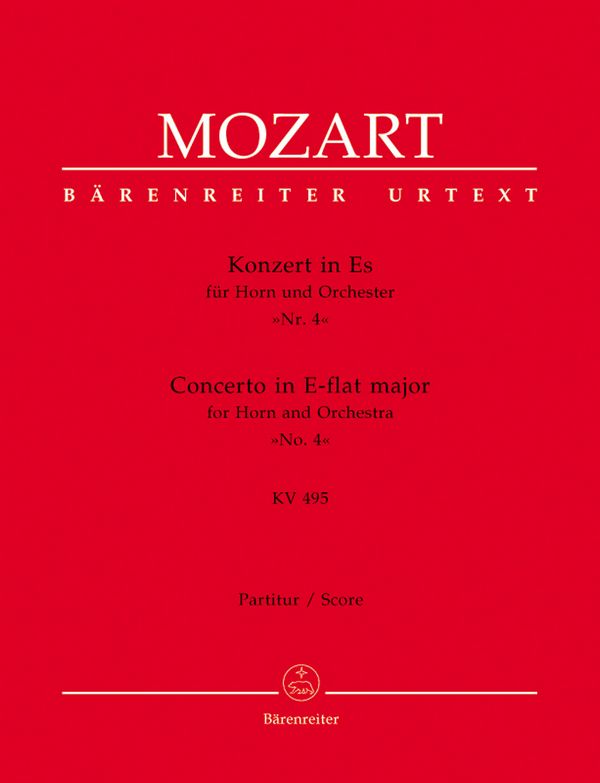 Konzert Es-Dur Nr.4 KV495&nbsp;&nbsp;für Horn und Orchester&nbsp;&nbsp;Partitur