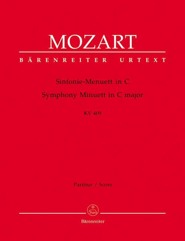 Sinfonie-Menuett C-Dur KV409 für Orchester&nbsp;&nbsp;Partitur&nbsp;&nbsp;