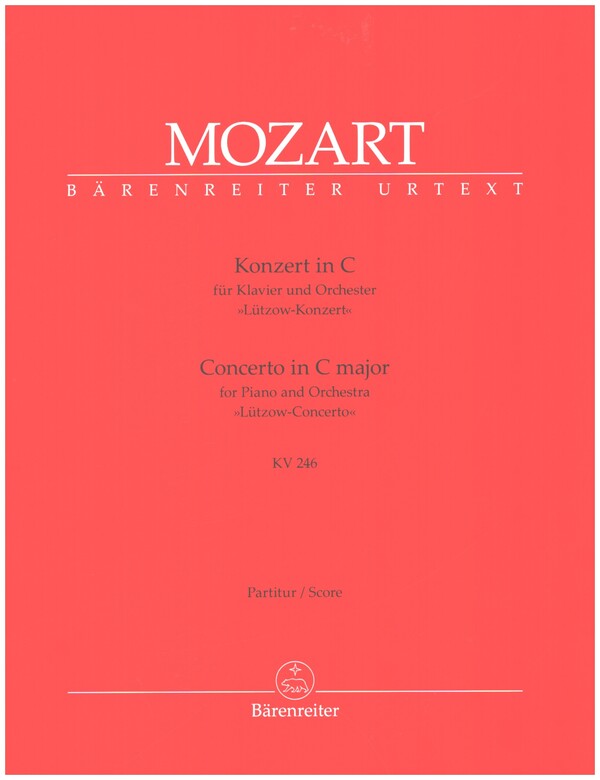 Konzert in C KV246&nbsp;&nbsp;für Klavier und Orchester&nbsp;&nbsp;Partitur