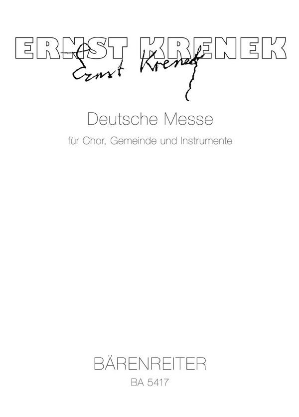 Deutsche Messe  Ordinarium  Partitur GemCh/Orch