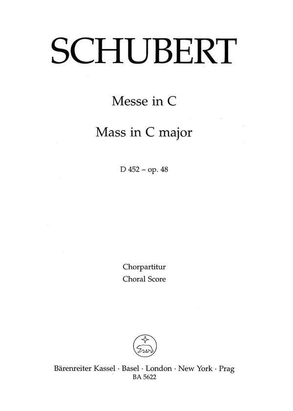 Messe C-Dur op.48 D452&nbsp;&nbsp;für Soli, gem Chor, Orchester und Orgel&nbsp;&nbsp;Chorpartitur