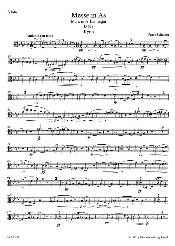 Messe&nbsp;&nbsp;: D 678&nbsp;&nbsp;Stimme(n), Urtextausgabe Va