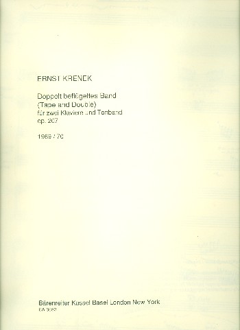 Tape and Double op.207  für 2 Klaviere und Tonband (CD)  Partitur