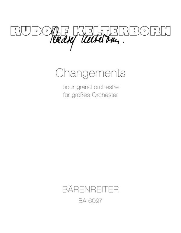Changements pour grand orchestre  :  Studienpartitur